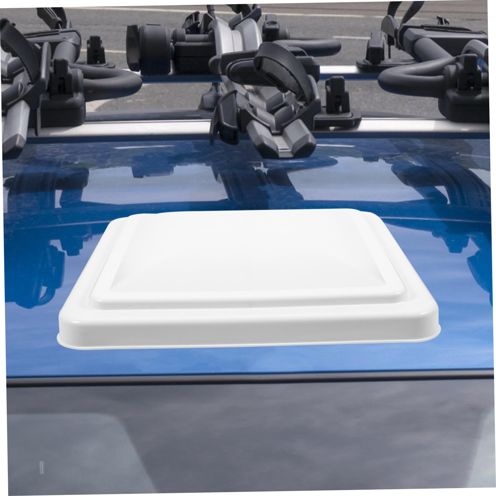 STOBAZA Copertura Isolamento Termico di Ventilazione per Finestra Camper 14 Pollici e Aerazione Bagno in Plastica Bianca e Ventilazione Moderno per Tetto Camper