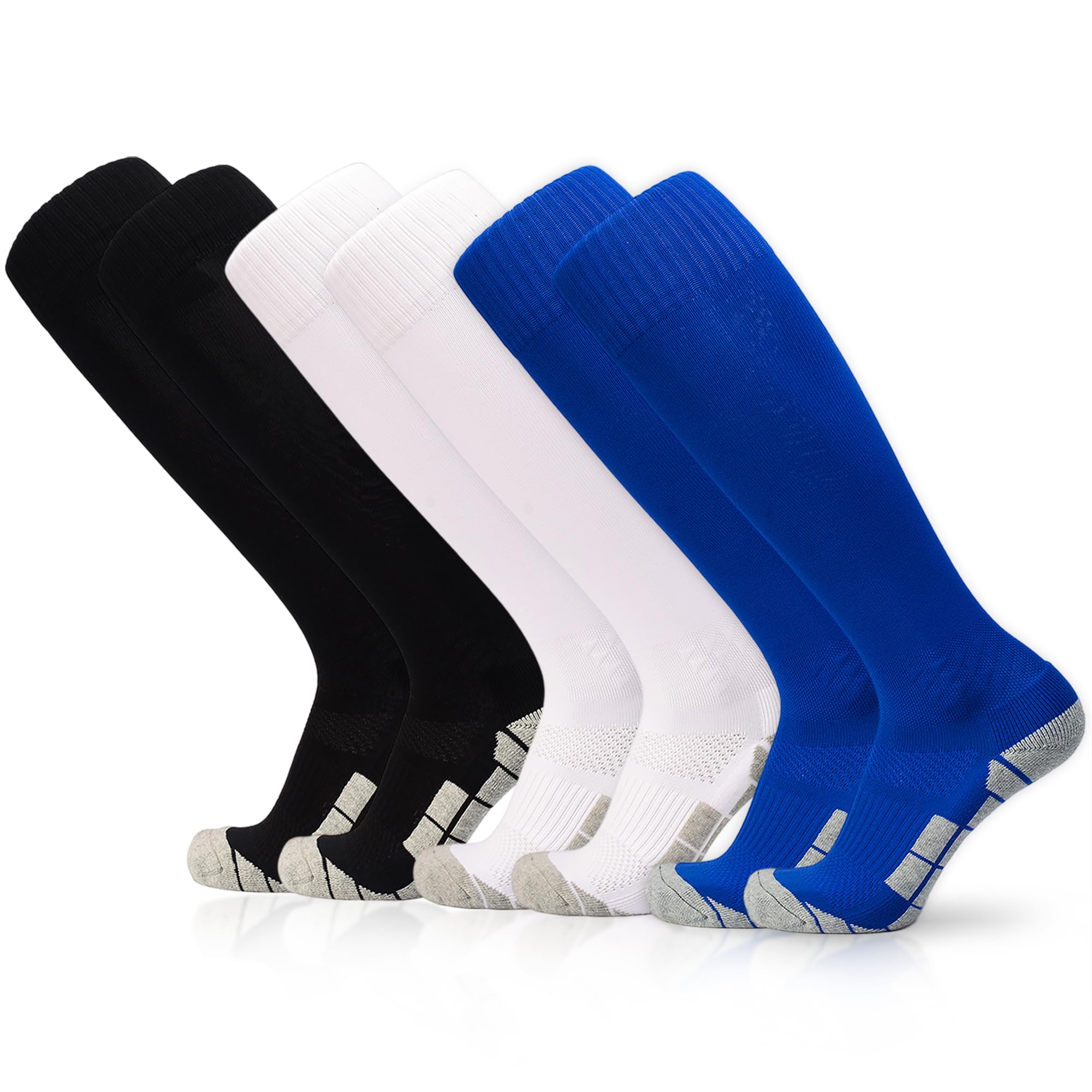 ELUTONG Fußballsocken Kinder, 1/3 Paar Unisex Fußballstutzen Trainingssocken Elastische Sportsocken, Bequem und Atmungsaktiv Sockenstutzen für Fußball Laufen Basketball 33-45