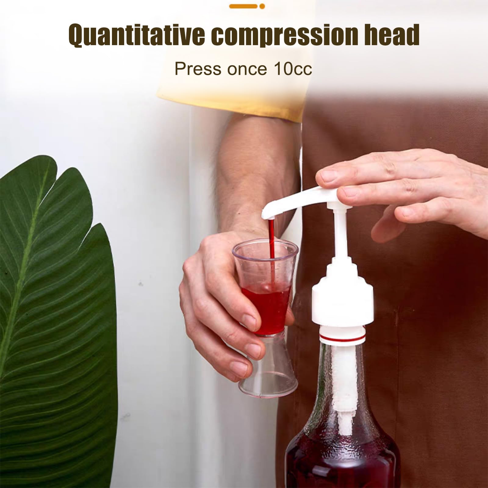 3 distributori di pompa,compatibili con Monin, pompa di sciroppo di caffè,dispenser di sciroppo a scatto per pompa dosatrice da 10 ml, testa di pompa, per bottiglie da 1000 ml, riutilizzabile