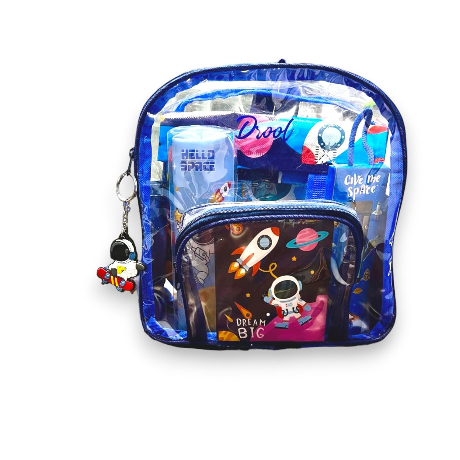 taufa villa Space Backpack & Stationery Set for Boys – 7-Piece Kit with Diary, Pen, Pencil, Pouch – Space Theme Carry Bag – Durable Polyester Gift Set-picture-55