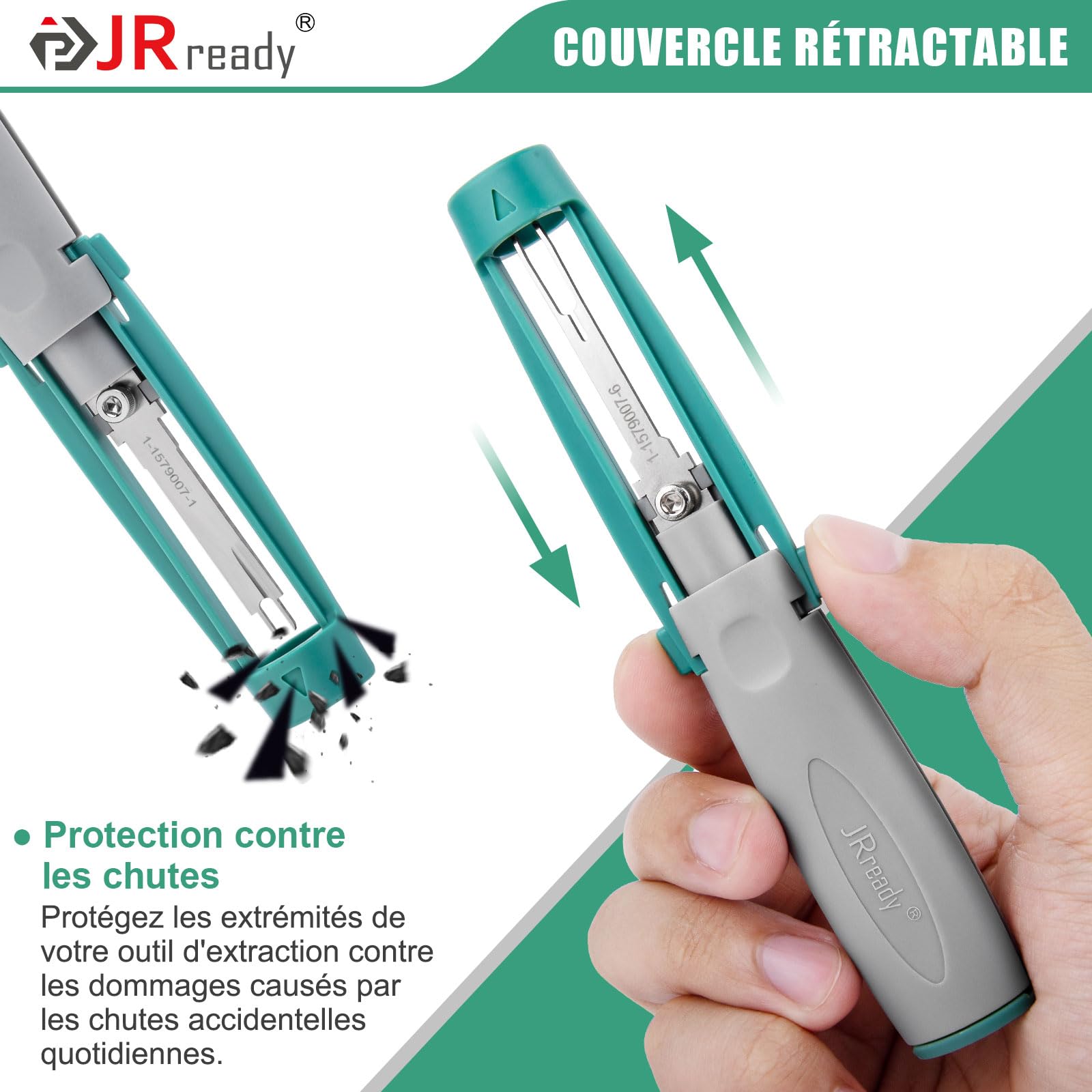 JRready JRconDRK24A20-02 Extracteurs de Broches, Auto Terminals Enlèvement Outil Kit Extracteur de Cosses Connecteur pour le transport ferroviaire, pour les connecteurs Han D/WAIN/Harting/Weather-Pack