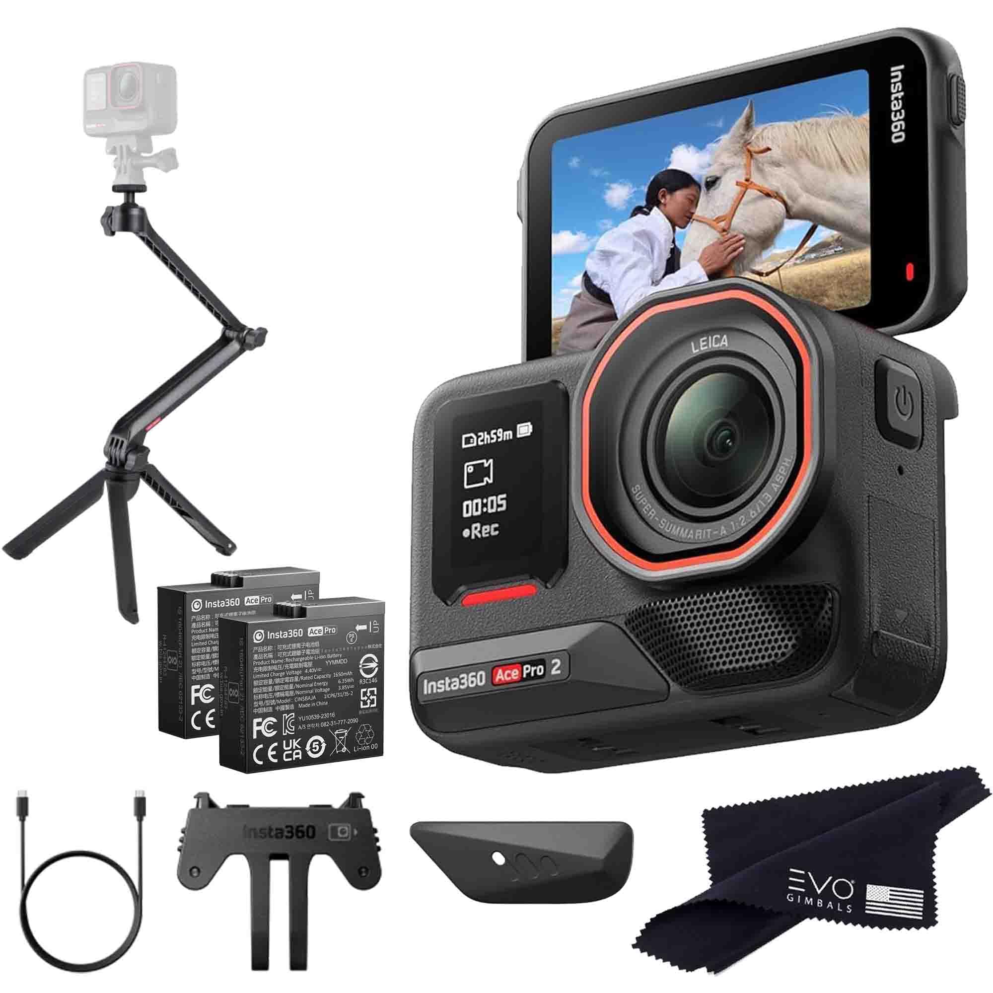 Insta360 Ace Pro 2 Multimount Bundle- 8K Waterproof Action Camera Co-Engineered with Leica, Flagship 1/1.3" Sensor, 8K30, 4K60fps, 50MP, 2.5" Flip Screen|Bundle Includes Multi Mount-image-37