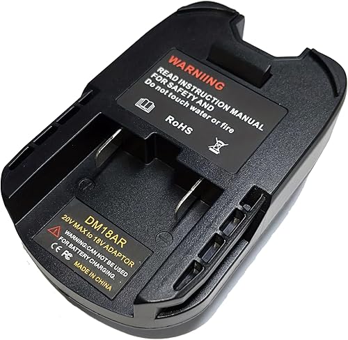 Adaptador de batería DM18AR compatible con la herramienta inalámbrica Ridgid AEG de 18 V, convierte la batería de iones de litio Dewalt 18V20V Max