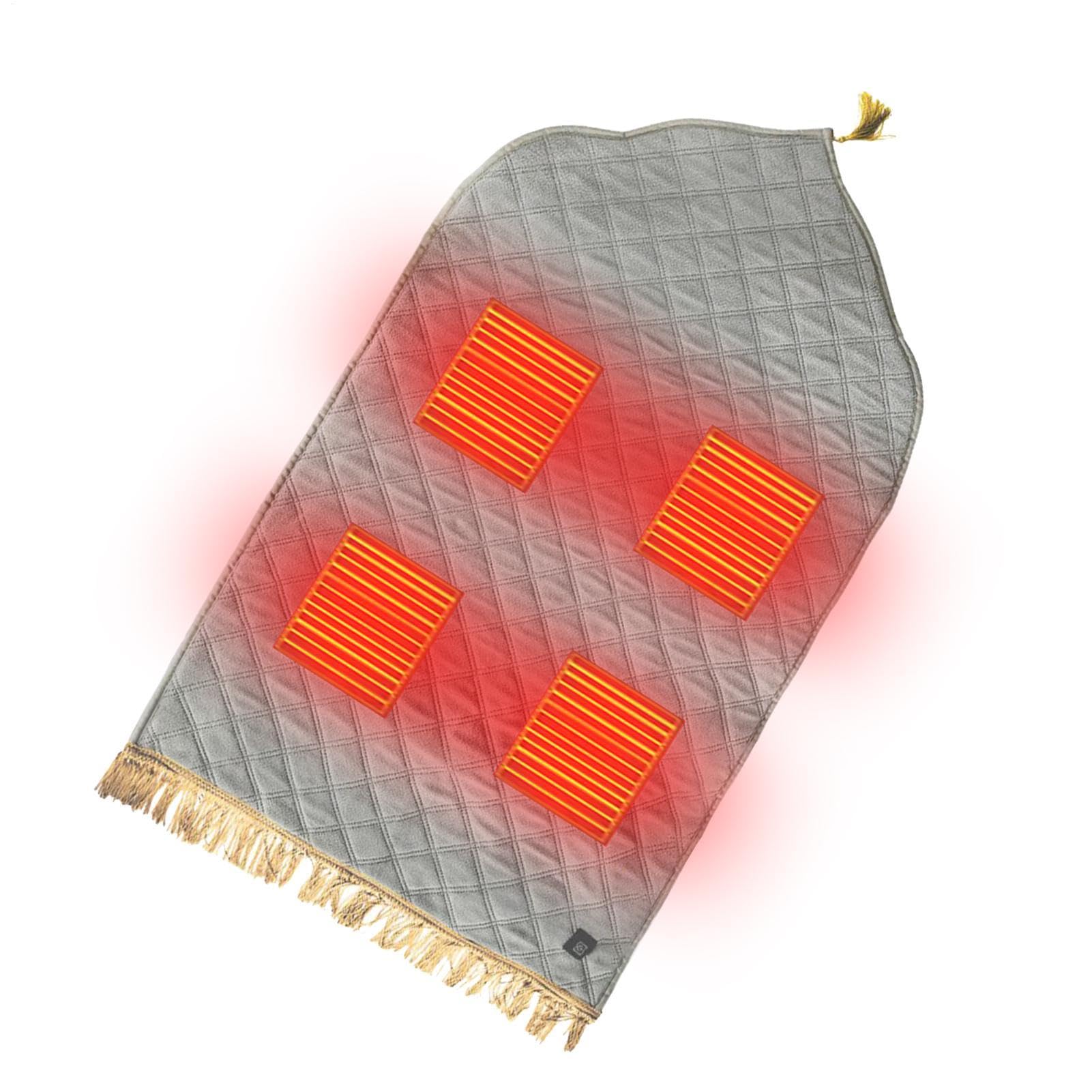 Tapis de prière et yoga chauffant pour confort de l'assise sur canapé et tente