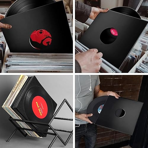 Miniatura 7 de 10 fundas de disco de vinilo de 12 pulgadas, 350 GSM, chaquetas de álbum en blanco, chaqueta de cartón con agujero exterior, cubiertas de álbum LP,