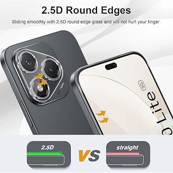 Screen Protector for Honor 400 Lite 5G, 2 Pack Tempered Glass with 2 Camera Protection, 9H Hardness Protective Glass Film HD Clear