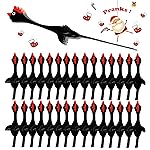 Flingers Slingshot Chicken Flying Toys, Rubber Chicken Stress Gag Gifts for Kids (Black Red 30 Pcs)