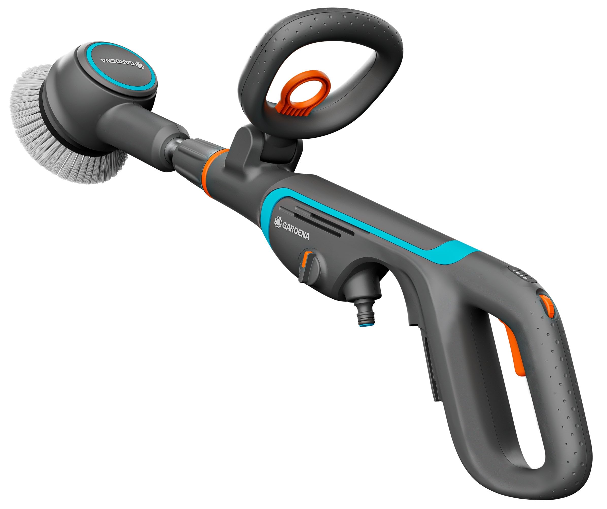 Gardena Limpiador AquaBrush a batería Compact 02/18V P4A Solo: Exterior, Funcionamiento con un Solo Toque, Limpieza Vertical, Ergonómico y Ajustable, Sin Cable (14840-55)
