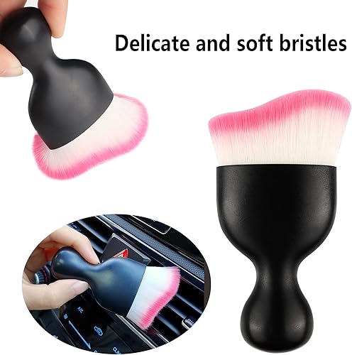 Miniatura 3 de Aokdom Mini cepillos para detalles de automóvil, cerdas densas sin arañazos, cepillo de polvo interior adecuado para tablero de automóvil, rejillas