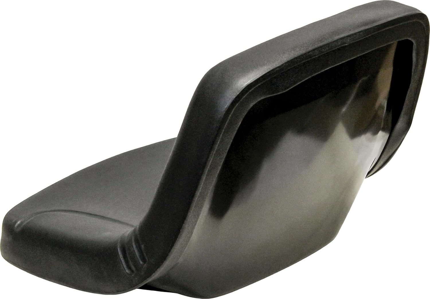 UNI PRO 13 in. Steel Pan Bucket Seat for Lawn Mowers, Skid Steer, Forklift, Turf Equipment - Black Vinyl - Multiple Mounting Patterns