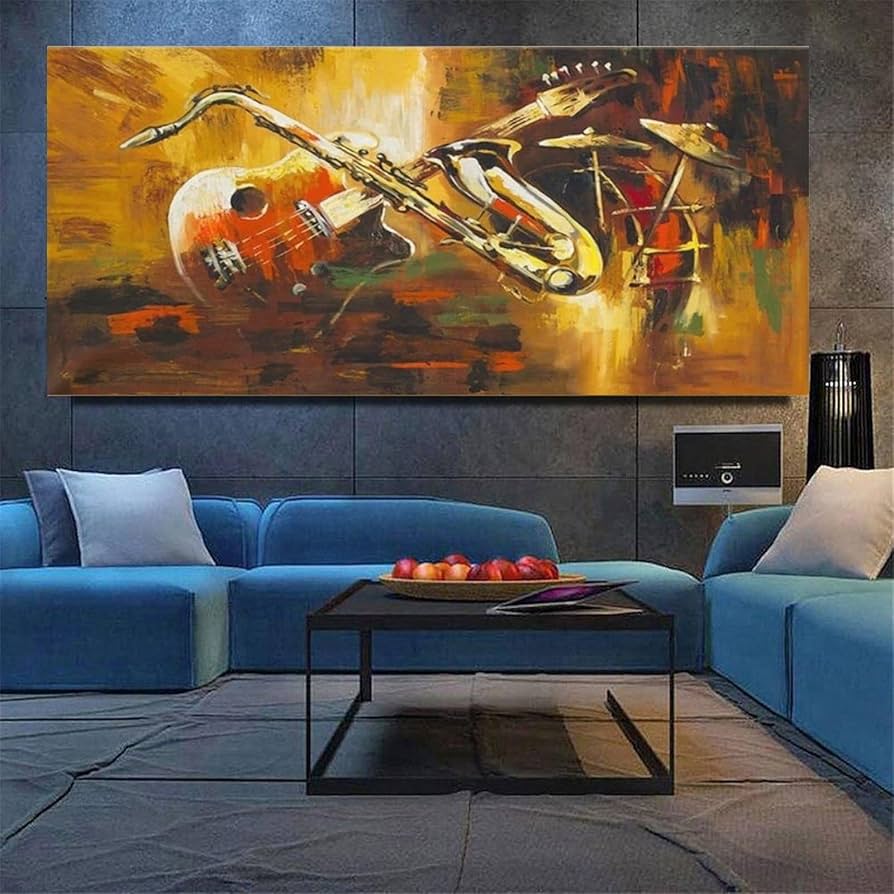 Amazon.com: ESyem Jazz Band Wall Art Music Wall Art