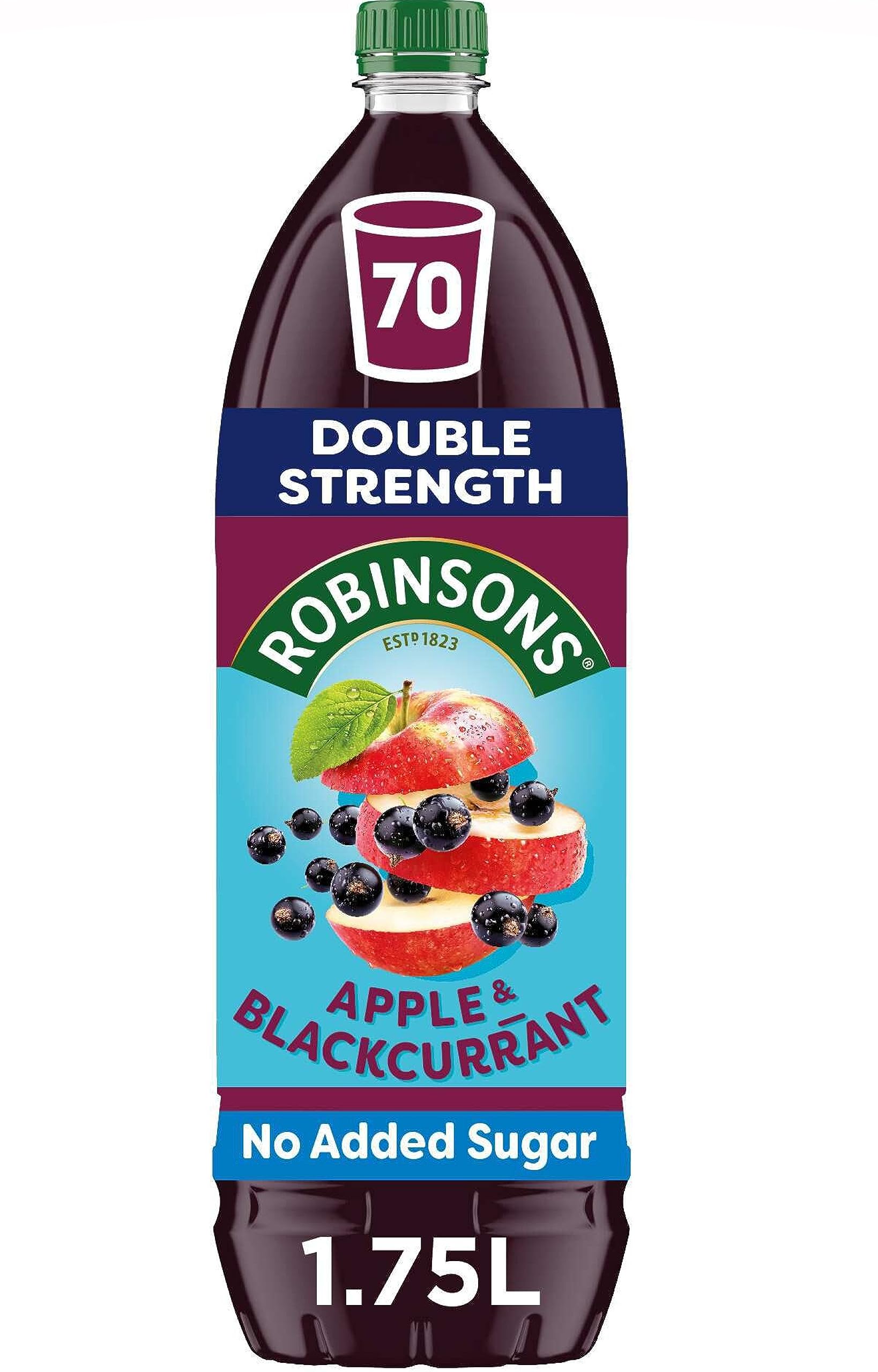 Buy Robinsons Double Strength Apple & Blackcurrant No Added Sugar