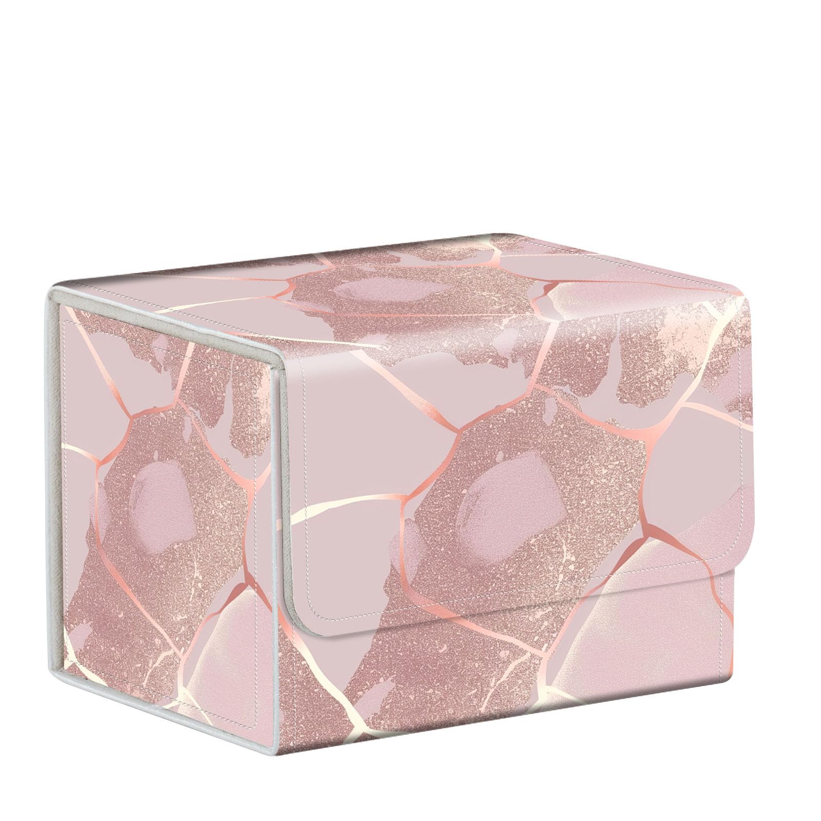 ETLKJVBL for MTG Card Storage Solution, Pink Marble Rose Gold for MTG Card Box and Commander Decks, High Capacity Anime Card Sleeves for Mtg Deck Box, Designed Specifically for Mtg Players