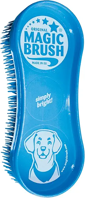 Kerbl Magic Brush Dog Blue Sky - Scrub Handen for Short & Medium Coats