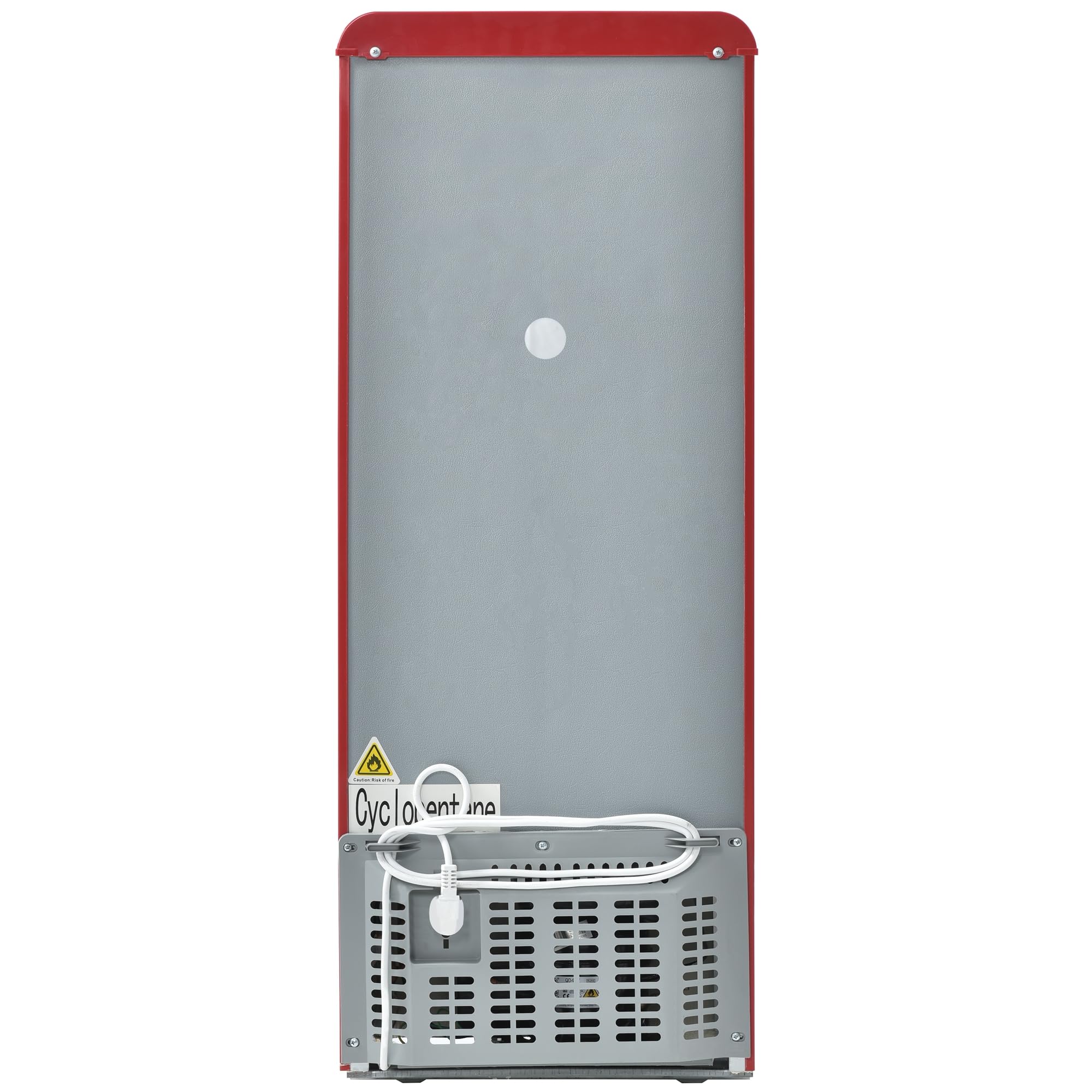 Merax Retro Kühlschrank 92L Kühl-Gefrierkombination, Zweitürig, 28L Gefrierfach, 7 Temperaturstufen, 41x105,5 cm Rot