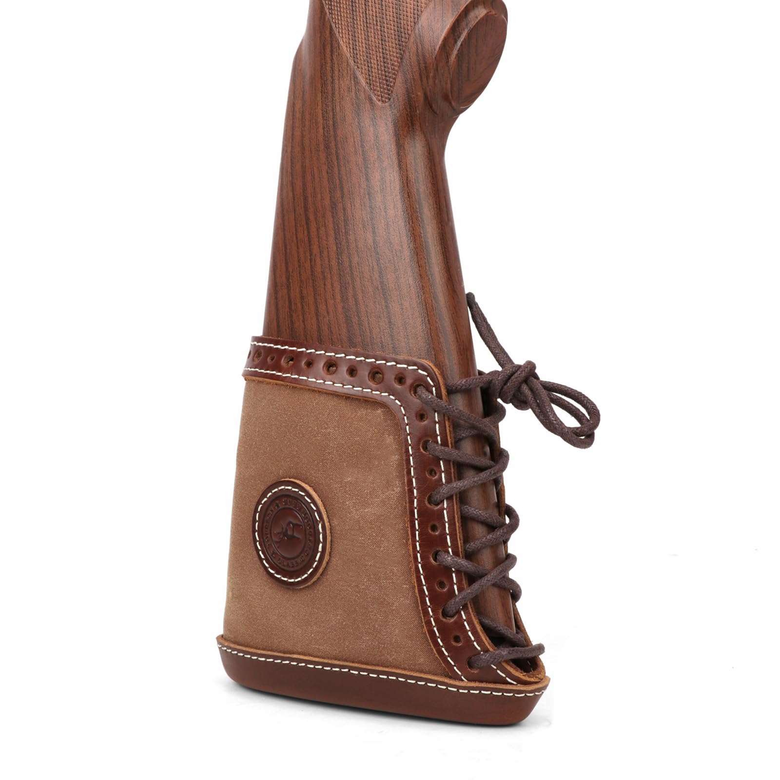 Almohadillas de cera de lona y cuero de retroceso para rifle de escopeta de rifle almohadilla de stock ajustable Buttsotck cubierta