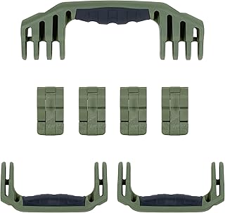 Pelican 1610 Replacement Handle & Latch Set by ColorCase - OD Green Handles & Double Throw Latches