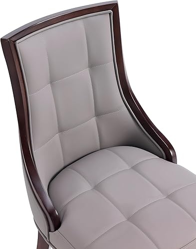 Miniatura 11 de Manhattan Comfort Fifth Avenue - Sillas de comedor de piel sintética, muebles Parsons Accent con asiento acolchado con respaldo de ala, costuras