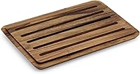 Ironwood Gourmet Acacia Wood Nesting Bread Cutting Board with Crumb Catcher - 10.25x14.75 Mess-Free Slicing Tray