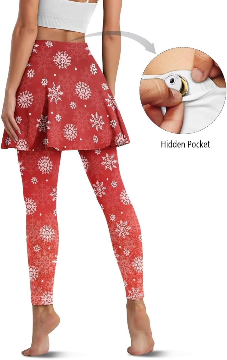 Skirted Legging for Women Stretchy Yoga Legging with Skirts Plus Size Colorful Flowers Tennis Skirted Leggings
