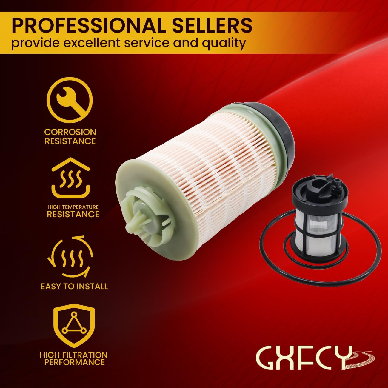 Upgraded Fuel Filter A4720921705 Compatible with 2020+ DD13 DD15 DD16 Detroit Diesel Engine Replace A4720921405001 WF10678 P582831 FK11011 KX46910 A4720921405(Set of 1)