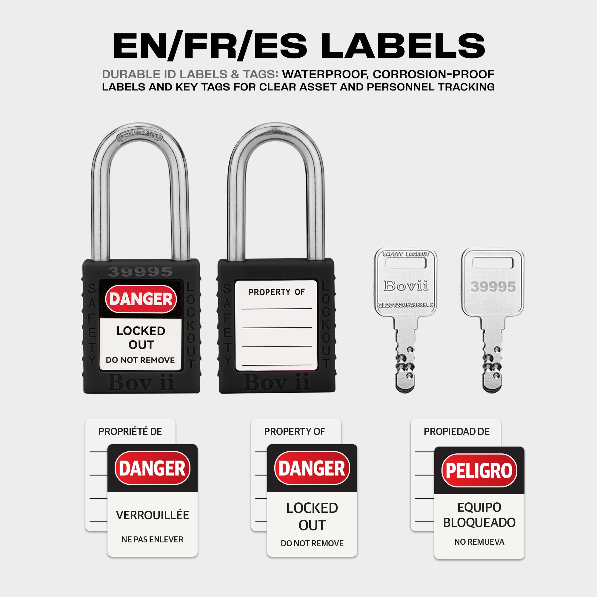 Snapklik.com : Lockout Tagout Locks Set, 2 Black Lockout Tagout Safety ...