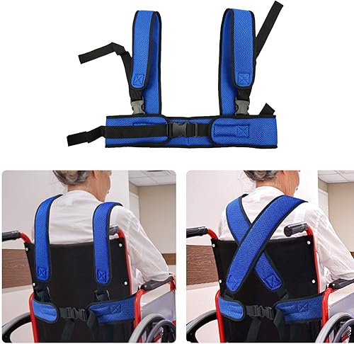 Miniatura 4 de Cinturón de seguridad para silla de ruedas, correas de sujeción para pacientes, ancianos y discapacitados, arnés de sujeción para silla de ruedas