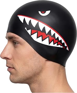 Silicone Swim Cap, Shuiqiuqian Colorful and Comfortable Swimming Cap for Women & Men, Waterproof for Training Pool & Beach, Assorted Colors Available