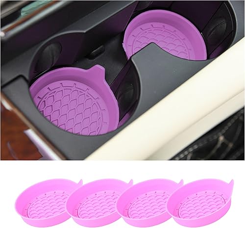 Miniatura 2 de 4 posavasos para automóvil, almohadillas de silicona antideslizantes para portavasos de vehículo, aislamiento interior automotriz, accesorios de