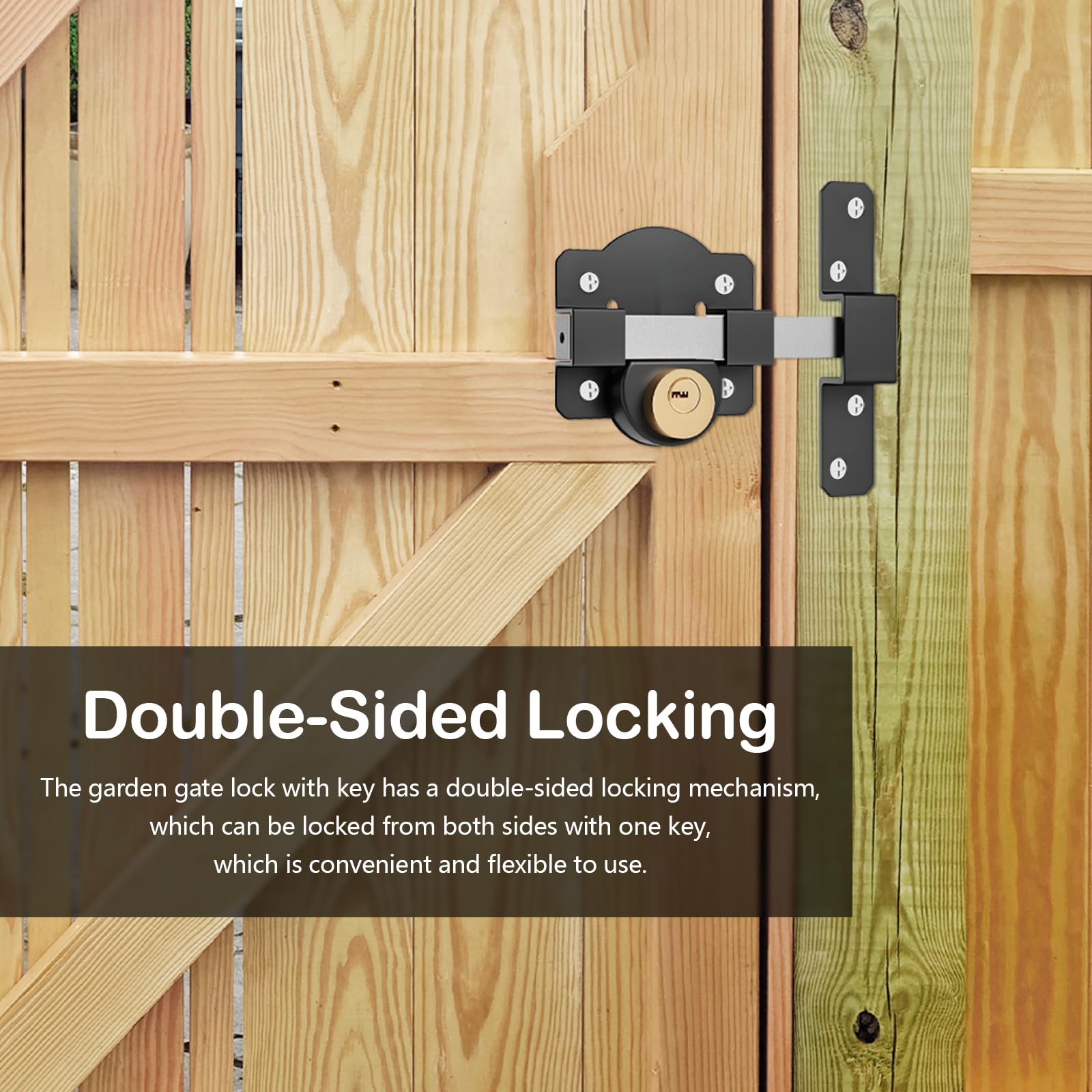 Cerradura Puerta, Cerradura Puerta Interior con Cilindro de Bloqueo de 50 mm Doble Bloqueo de Acero Inoxidable con 5 Llaves para Puerta de Metal Puerta de Madera Entradas de Casas Dormitorios