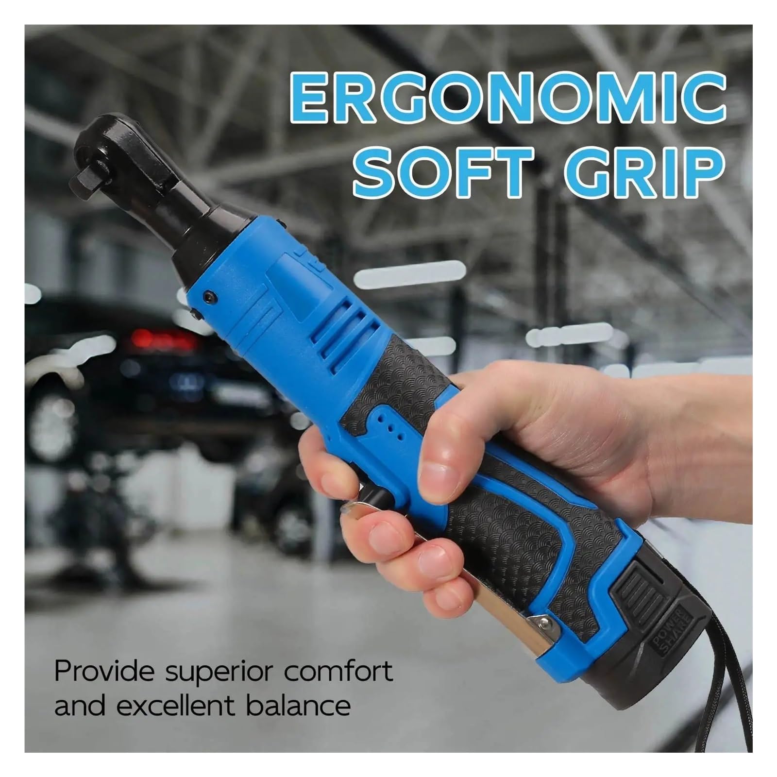 Llave de impacto Llave Eléctrica Inalámbrica De 18V, Llaves De Trinquete De Ángulo Recto De 100Nm, Juego De Herramientas De Reparación De Automóviles Recargable Por Impacto, Llave De Ángulo De 3/8 Pul