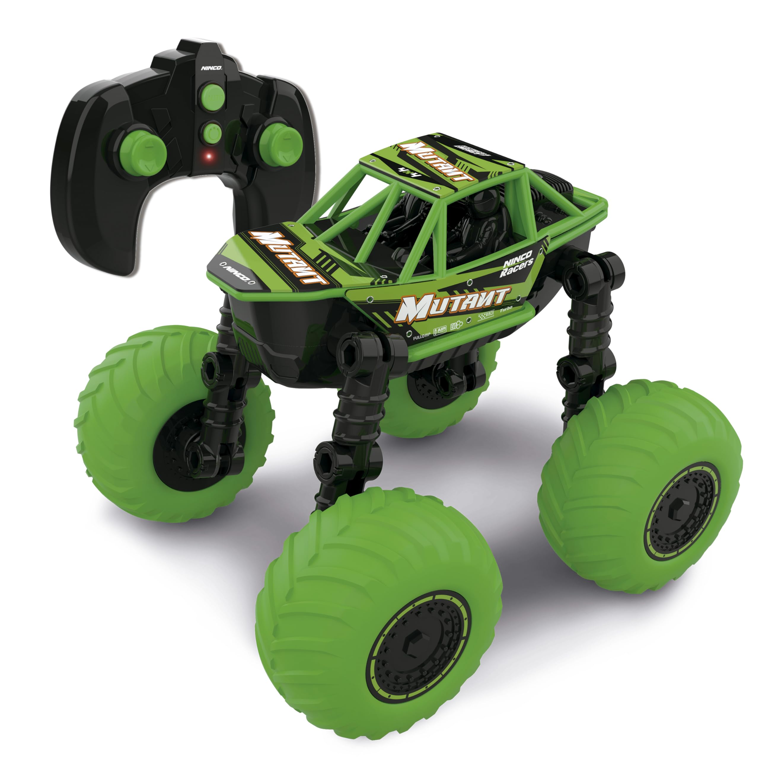 Ninco - Coche teledirigido MUTANT con batería de litio, Ruedas multiposición, más de 100 posiciones girándolas manualmente, Programable: guarda movimientos y reprodúcelos, A partir de 6 años (NH93201)