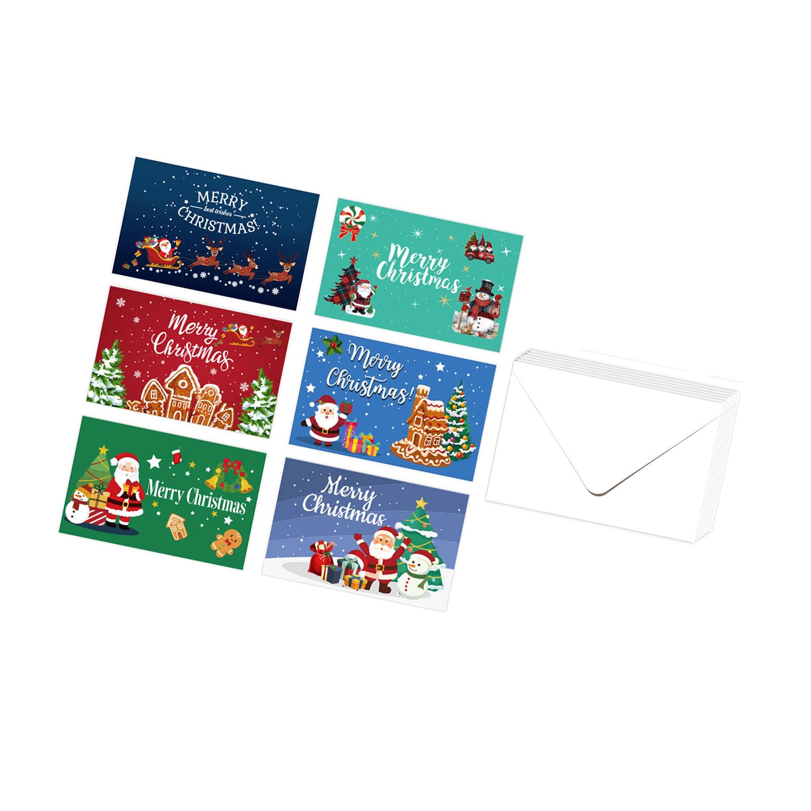 Jazuaiao Sustainable Holiday Cards Recycled Paper Christmas Greetings with Festival Themes for Family Friend Recycled Paper Christmas Cards