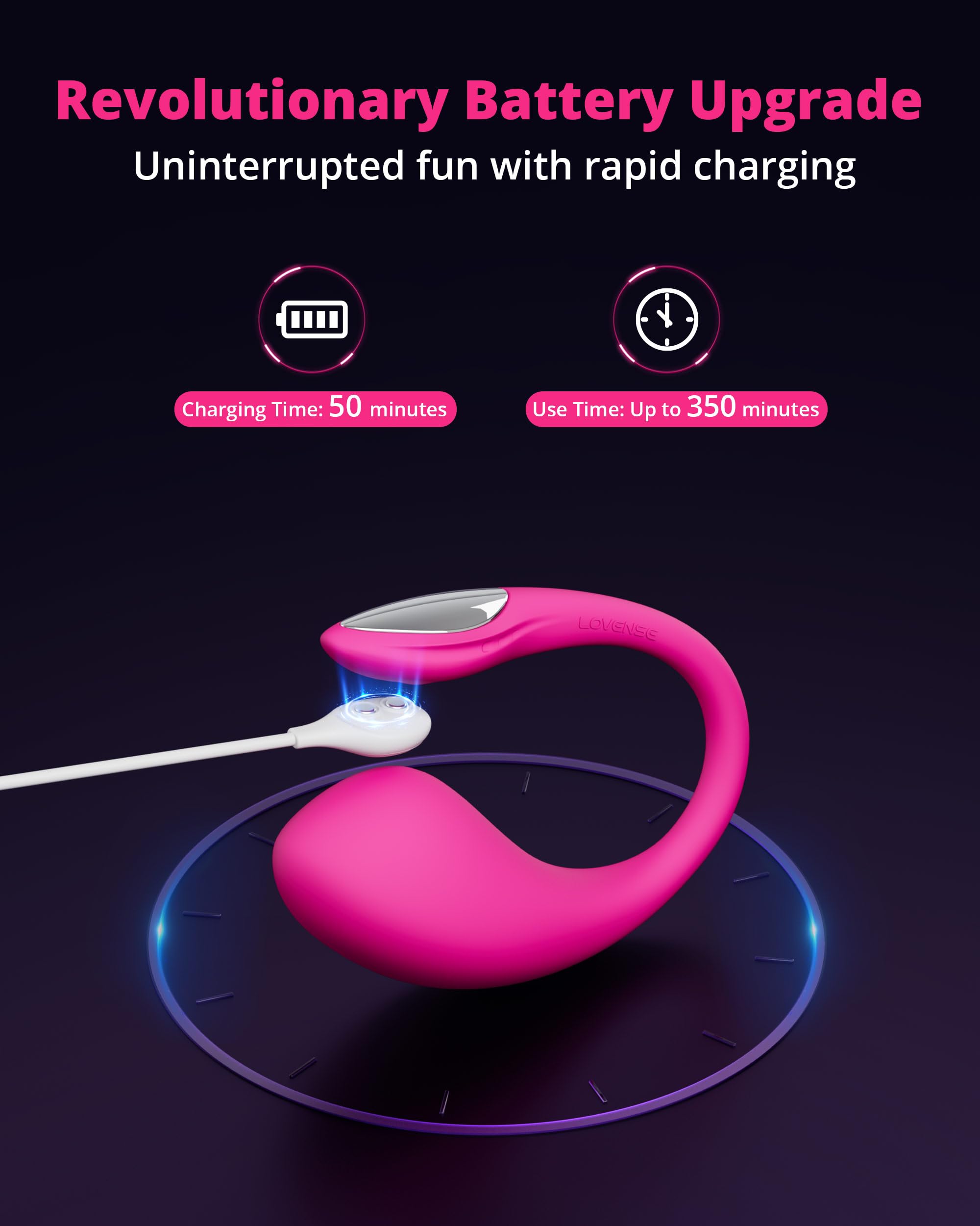 LOVENSE Lush 4 Remote Control G-spot Vibrator, Wearable Long Distance Adult Sex Toys & Games with LED Light, App Controlled Egg Vibrators for Women Couples, Powerful Vibration, Discreet, Waterproof