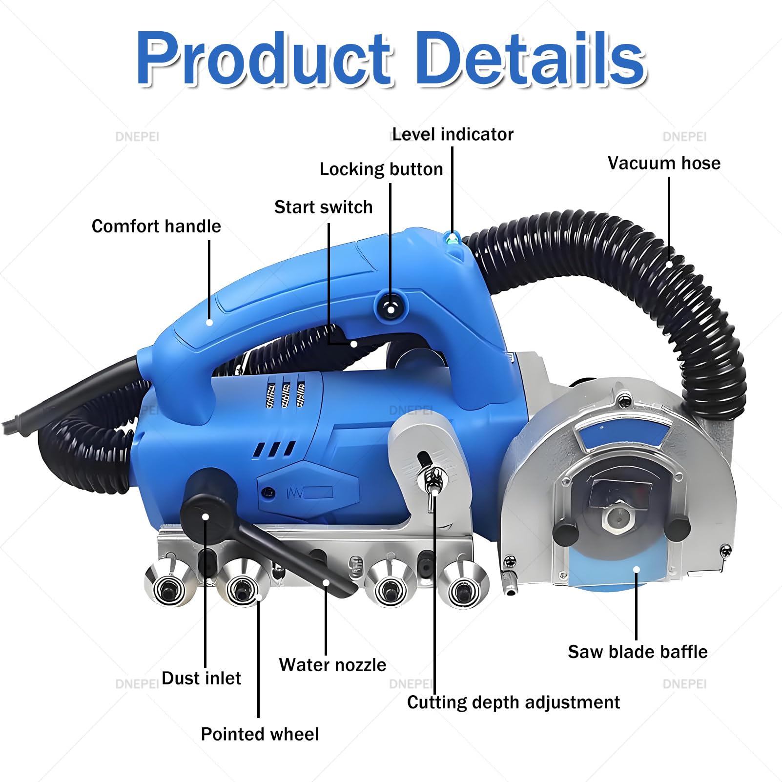 Herramienta eléctrica para Quitar lechada, 1200 W, 9000 RPM, Ideal para Limpiar Juntas de Azulejos de Ducha, Huecos en el Suelo y Quitar Masilla Vieja. Sawblade*1