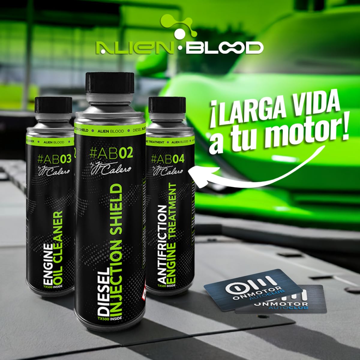 Alien Blood Kit Pro Max Limpiador y Protector de Inyectores Gasolina (250ml) + Limpiador Interno de Motores (250 ml) + Antifricción TX500 Integrado + Alto Rendimiento, Pack Premium