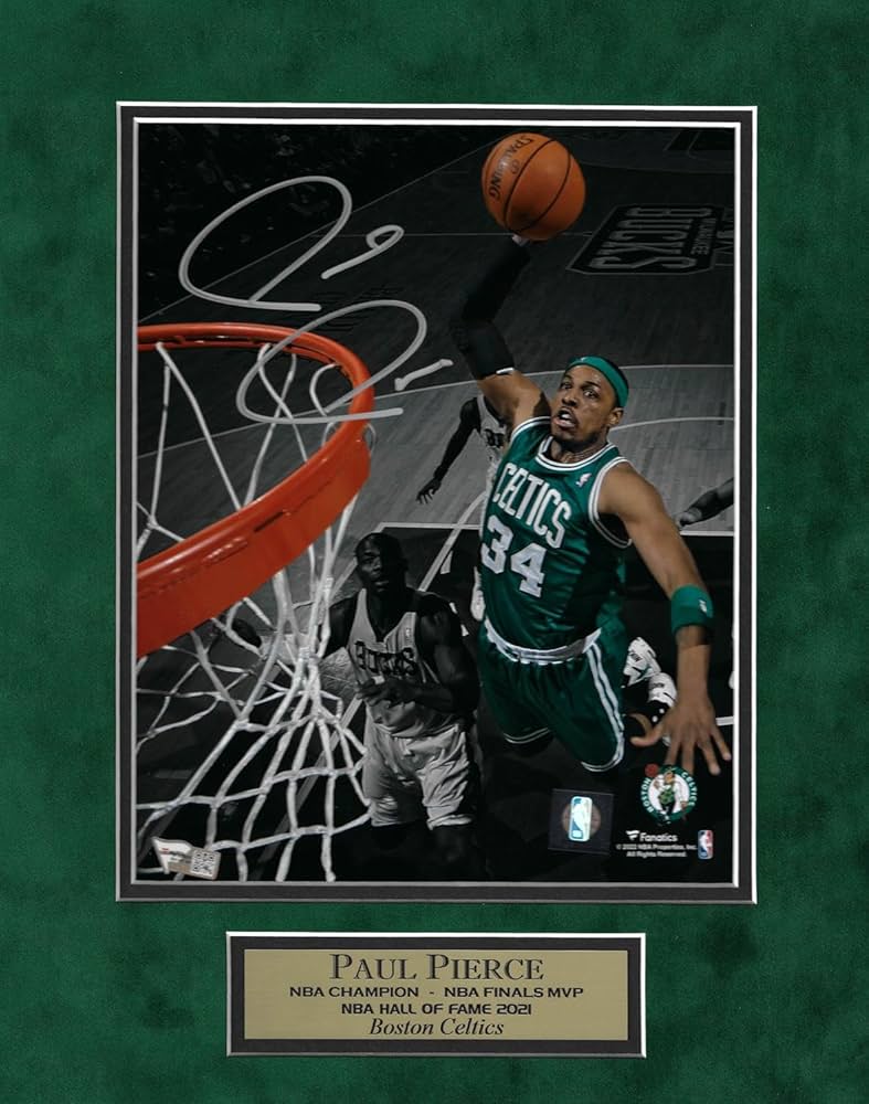 Paul Pierce Autograph Photo Dunk Spotlight Vertical 11×14