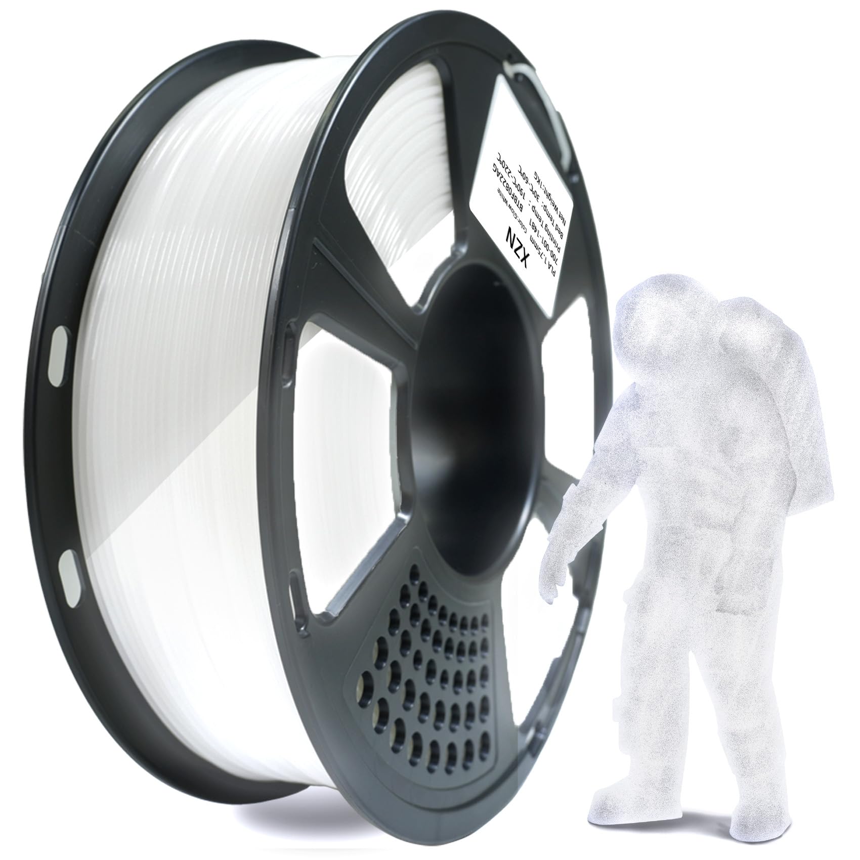 PLA Filament Glow in The Dark, 3D Printer Filament 1.75mm, 1KG Glow PLA Filament Luminous (Glow White)