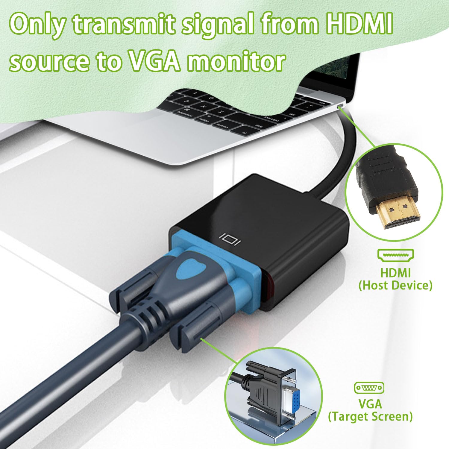Adaptateur HDMI vers VGA mâle vers Femelle Convertisseur Numérique Analogique