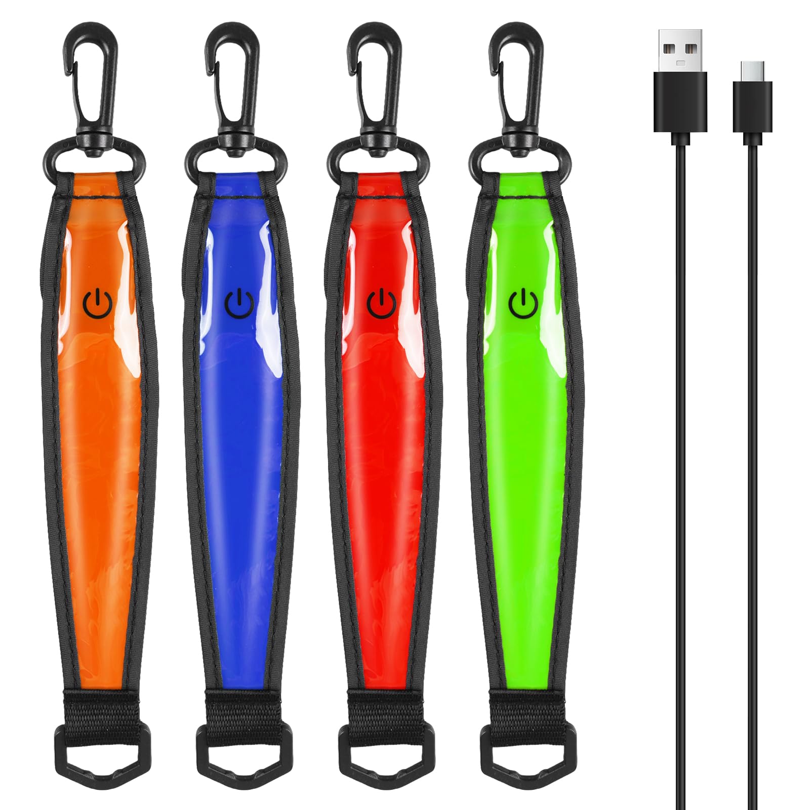 Luci LED Per Zaino - 4 Pezzi, Ricaricabili USB, 3 Modalità, Sicurezza Bambini - Foto 9