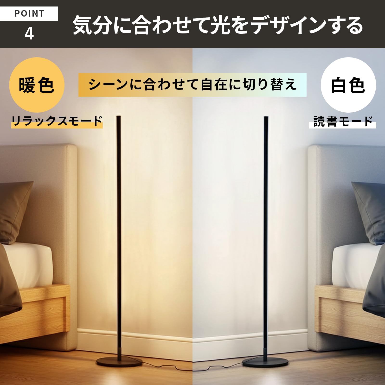Amazon.co.jp : 藤井工房 LEDフロアライト スタンドライト 間接照明