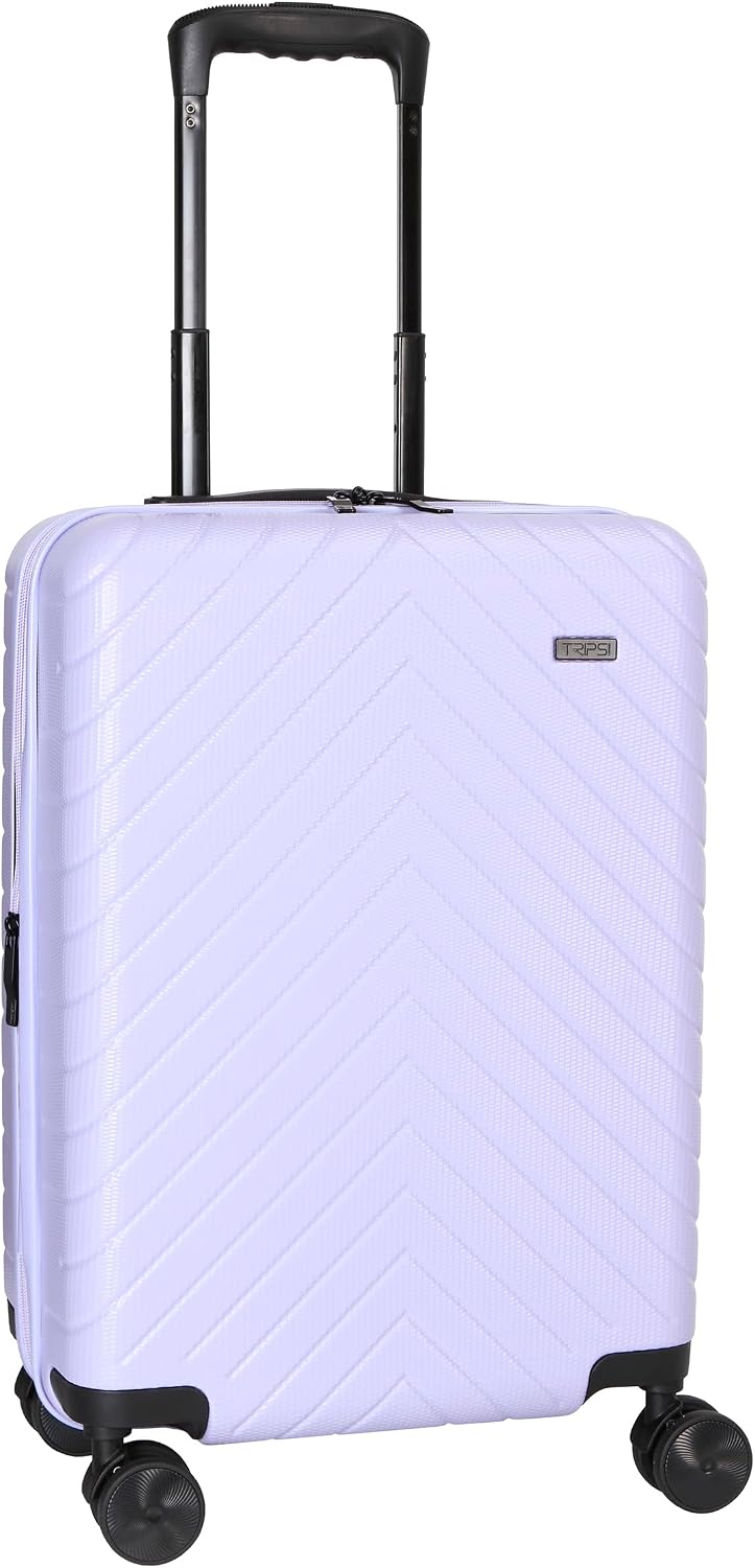 TRIPS RIDGELINE 20-Inch Carry-On Lightweight Durable Hardside 8-Wheel Spinner Cabin Size Luggage, Lavender