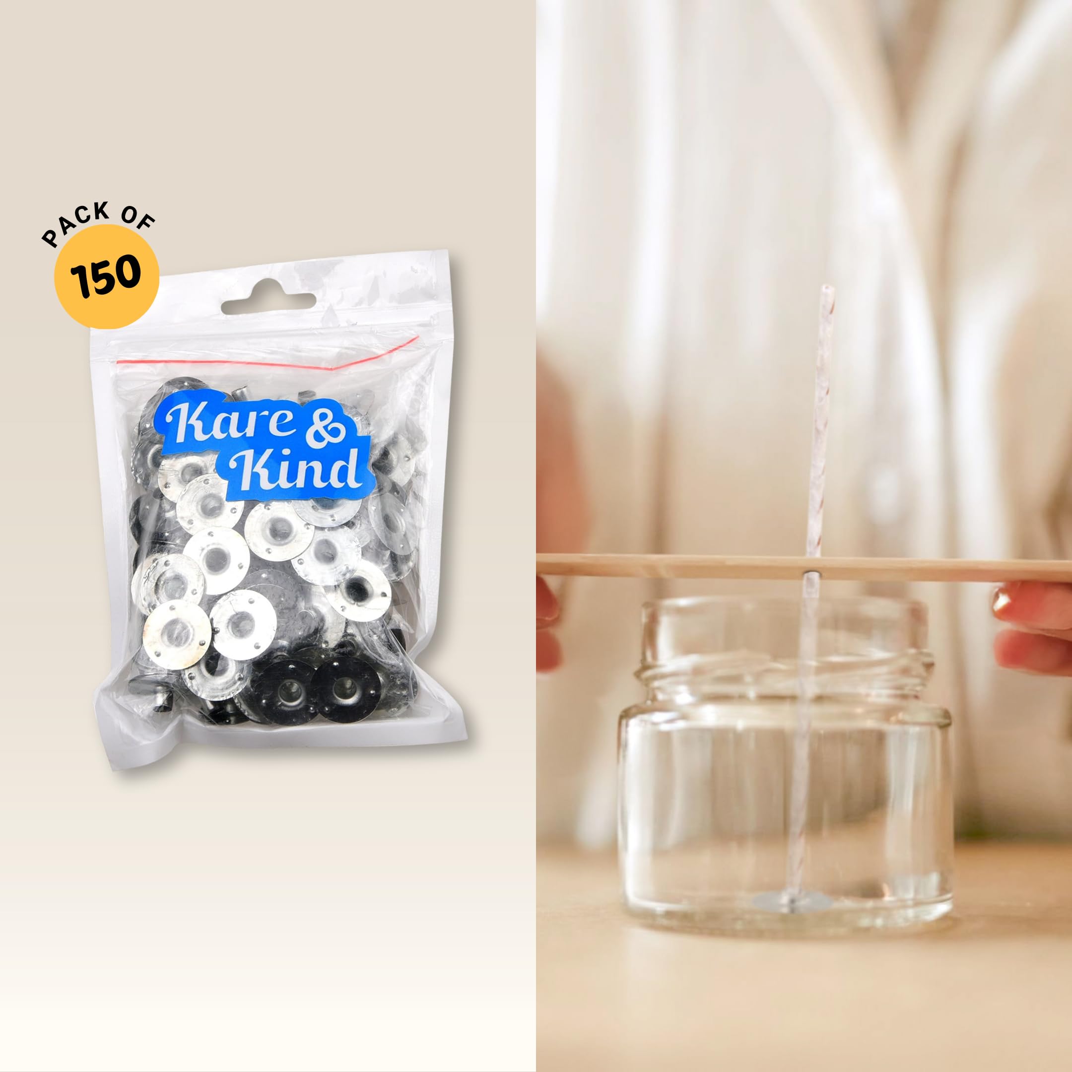 200 Linguette Porta Stoppino Per Candele Fai Da Te – Base In Metallo 20mm, Foro 5mm – Accessorio Per Candle Making