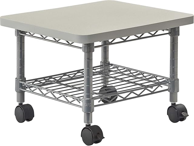 Safco Wire Under Desk Machine Stand - Grey