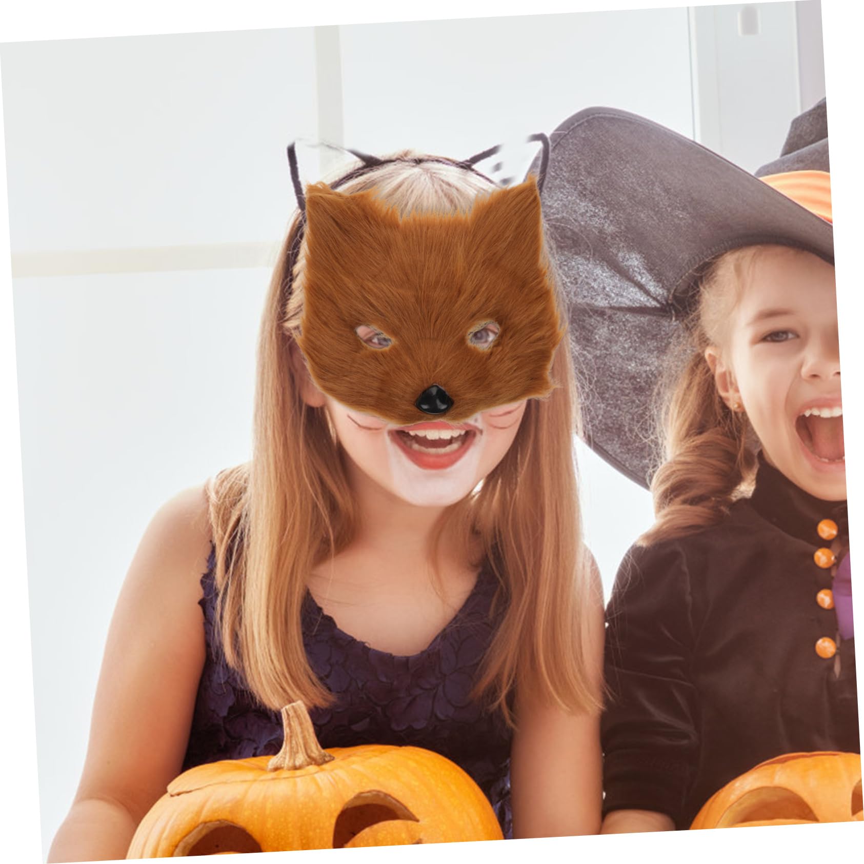 LIFKOME Lisa Maska ​​Halloween Party Maski Lisa Maska ​​Cosplay I ​​Halloween ​​Do Oczu Maski Zwierząt Ogony Prop ​​Na Bal Maskowy Cosplay Party Rękawiczki