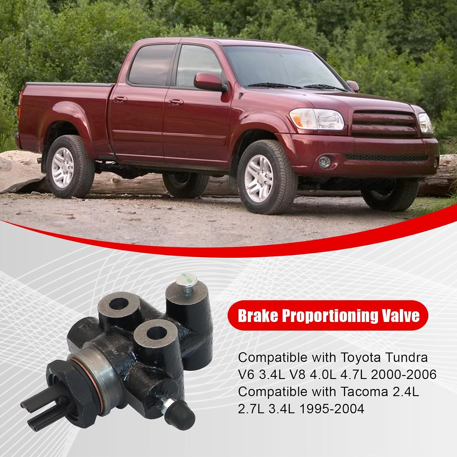 FZJDSD Brake Load Sensing Proportioning Valve 4791027081 4791035320 Compatible with Toyota Tundra V6 3.4L V8 4.0L 4.7L 2000-2006 Tacoma 2.4L 2.7L 3.4L 1995-2004 Replace 47910-34060 47910-35320