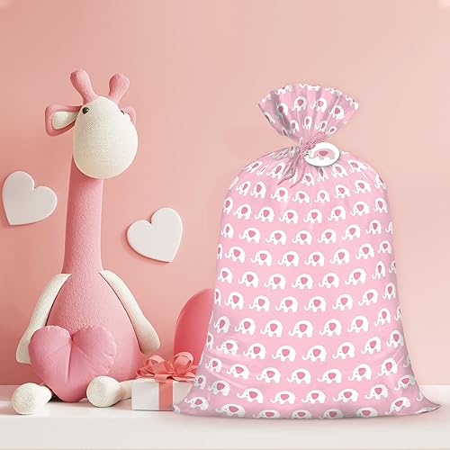 Miniatura 7 de WRAPAHOLIC Bolsa de regalo extra grande de 16 pulgadas con tarjeta y papel de seda y rosa y bolsa de regalo de plástico grande de 56 pulgadas para