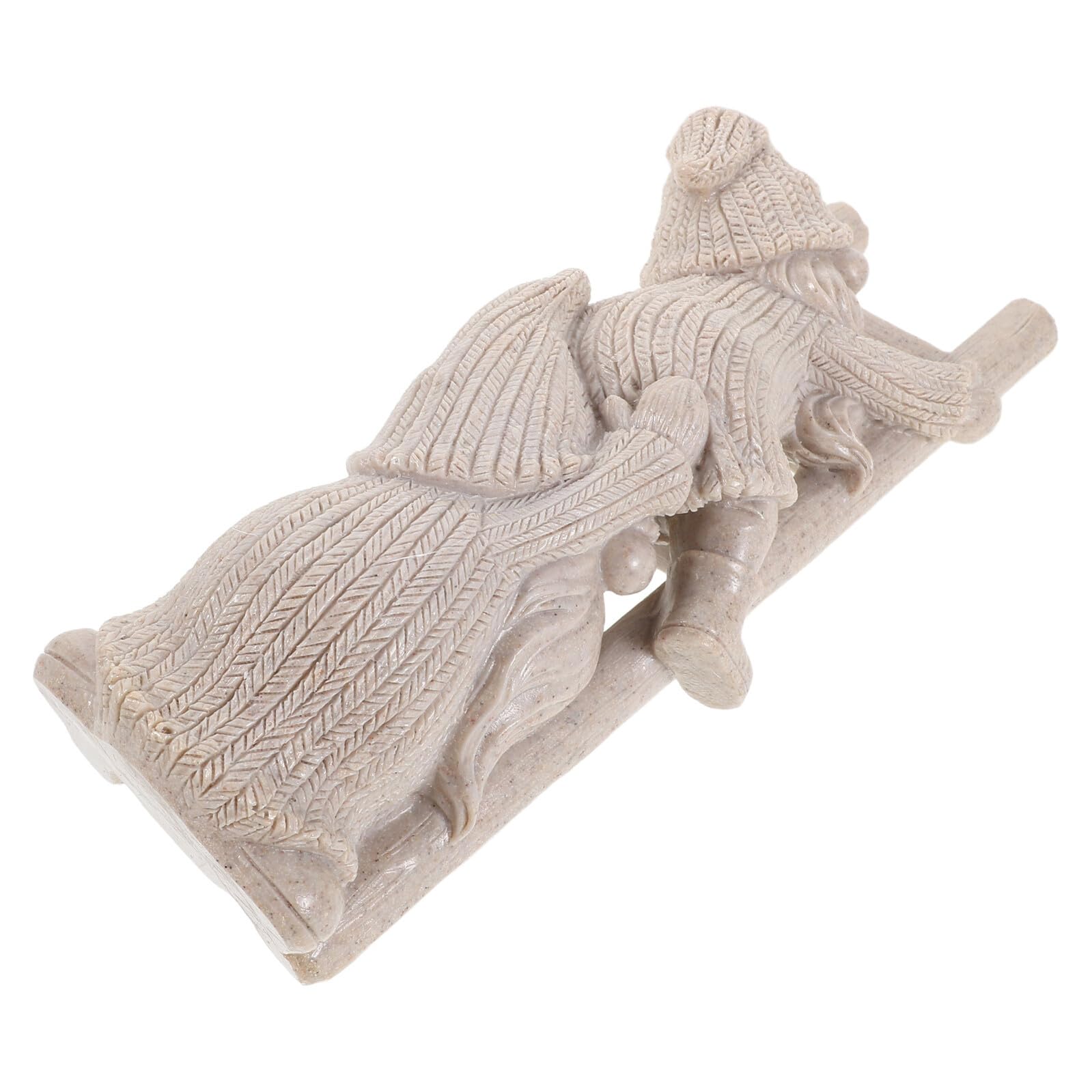 SEWACC Statue de GNOME de Jardin en Résine Résistante aux Intempéries Figurine Murale D’Homme Grimpant à L’Échelle pour Décoration Extérieure de Balcon Terrasse ou Patio Ornement