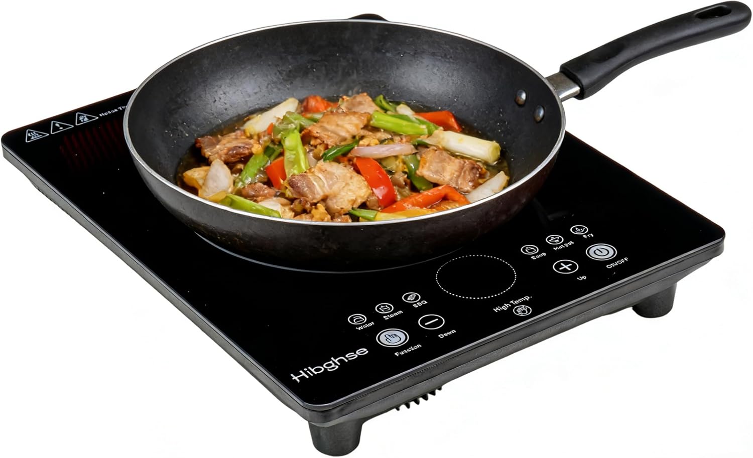 Single Burner Electric Cooktop, 1800W Countertop Electric Stove Top Burner with Adjustable Temperature, 110V Induction Cooktop Infrared Ceramic Hot Plate for Cooking