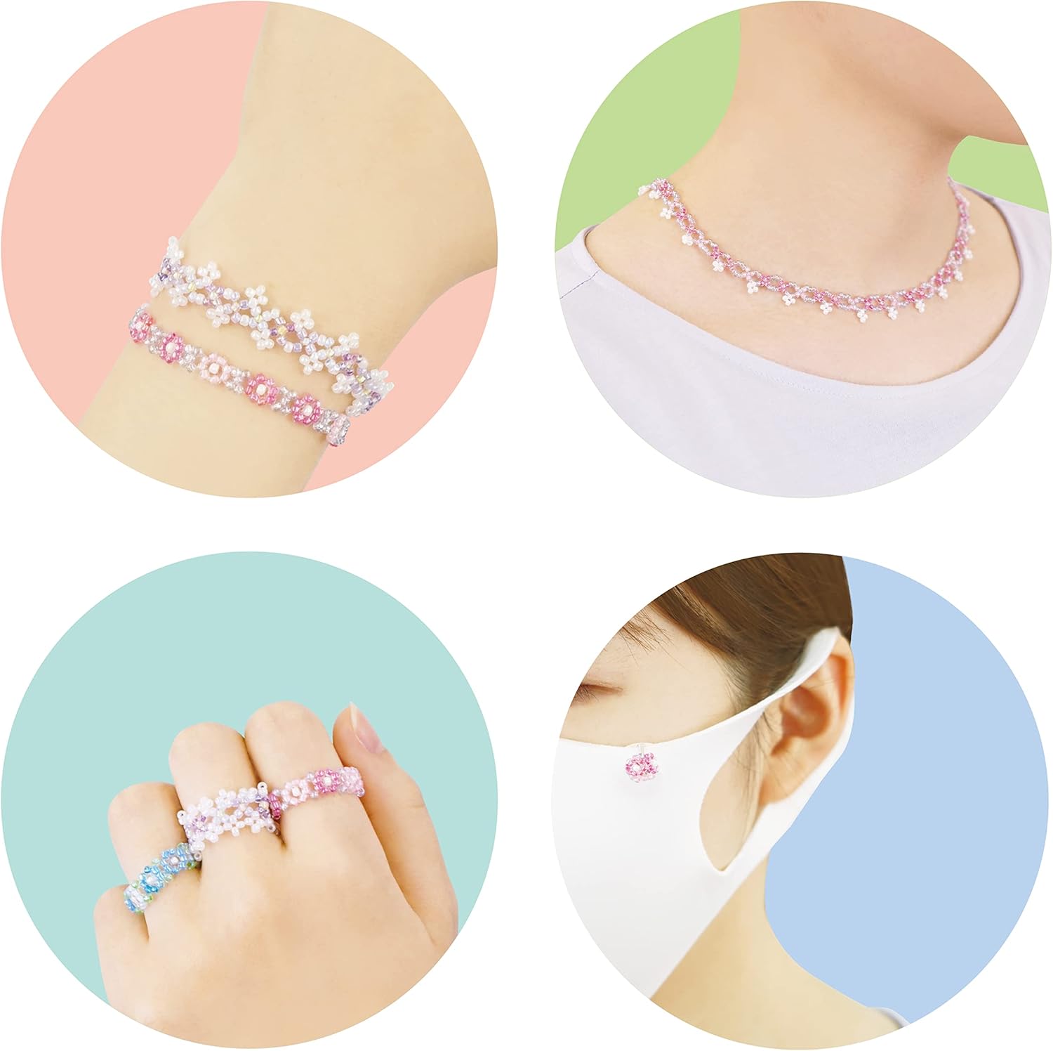Hasi Top in EX-3273 Petite Beads Set Ring